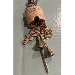 Vintage Tribal Necklace 20” Ivory Gold